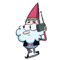 walk gnome Sticker by Pedro Alpera