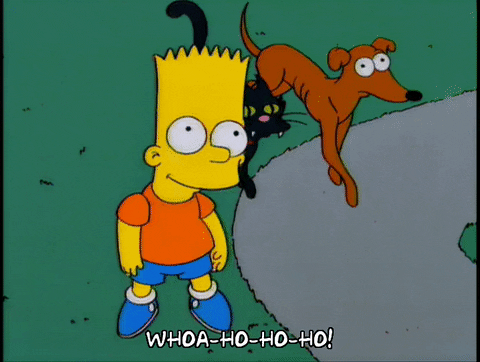 excited bart simpson GIF