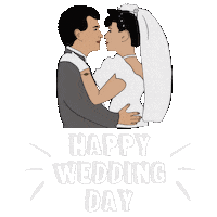 Happy Wedding Love Sticker