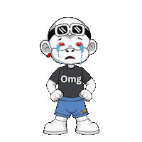 White Monkey Omg Sticker by Zhot