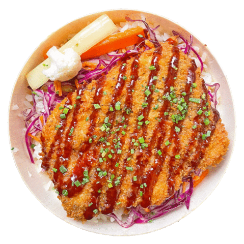Chicken Katsu Bowl Sticker by foodbabyny