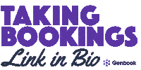 Link In Bio Online Booking Sticker by Genbook