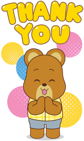 Bear Thanks Sticker by KrungsriSimple for iOS & Android | GIPHY