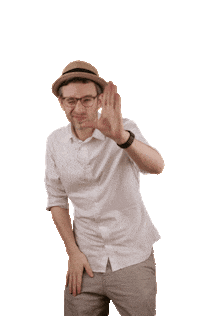 heymo_studio happy dancing hat director Sticker