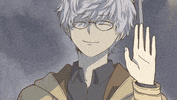 Webtoon cute bye hug wave GIF