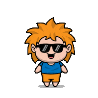 Jump Sunglasses Sticker by Oom Bigbo
