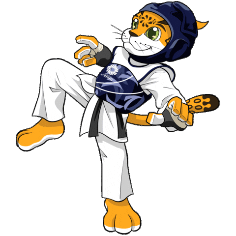 Taekwondo Cog Sticker by Comité Olímpico Guatemalteco