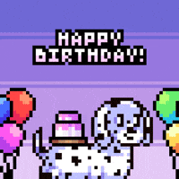 Happy Birthday Dog GIF by Abstract HotDogs
