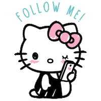 Sanrio hello kawaii kitty follow Sticker
