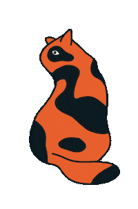 kristmmm cat kawaii orange tongue Sticker