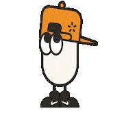 Happy Orange Sticker by Steven Boot