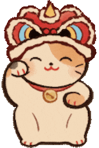 Happy Meow Meow Sticker by Sticky Brain Studios