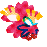 alixosdesigns fun pink weird eyes Sticker