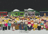 scared crowd GIF by South Park 