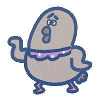 Awkward Spotted Dove Sticker by SOWINGHONG