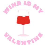 Valentines Day Wine Sticker