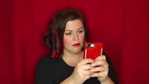 christinegritmon giphygifmaker text red phone GIF