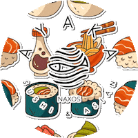 ayakanaxos sushi Naxos ayaka charalampos Sticker