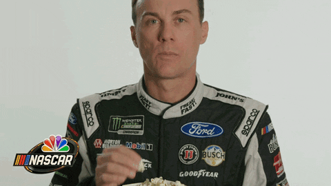 kevin harvick popcorn GIF by NASCAR on NBC