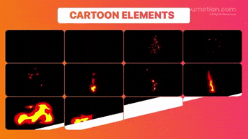Fire 2d animation design pack creator