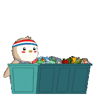 Penguin Trash Sticker by Pudgy Penguins
