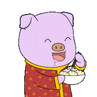 Happy New Year Eating Sticker by Chubbiverse
