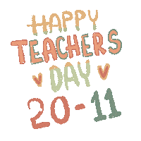 Teachers Day Calligraphy Sticker