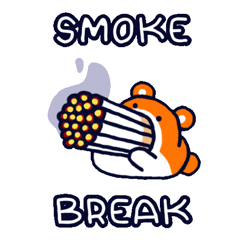 Break Time Smoking Sticker