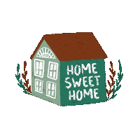 Home Sweet Home Cute House Sticker