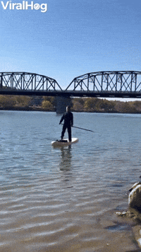 Michael Myers Using a Paddleboard  
