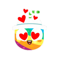 Smashlings love heart cartoon rainbow Sticker