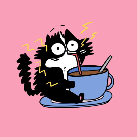 Coffee Addiction Cat