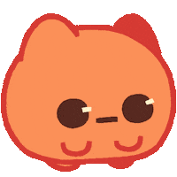 manonmergnat cat orange roll roulade Sticker