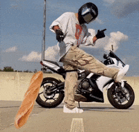 cyclegroover kick helmet groovy biker GIF