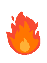 IKKclassic fire lit burn flame Sticker
