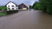 Water Pours Through Swiss Village as Central Europe Hit by Flooding