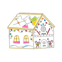 Gingerbread House Christmas Sticker by Sweetness
