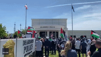 Pro-Palestinian Protesters Gather in Dearborn During Biden Visit to Michigan Auto Plant