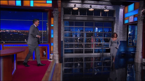 The Late Show Wave GIF by The Late Show With Stephen Colbert