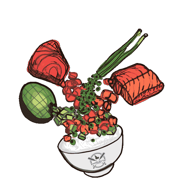paddlesuppoke giphyupload sushi poke idaho Sticker