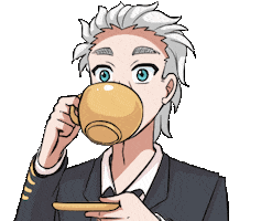 Tea Drinking Sticker by Jin