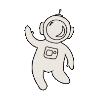Themodernclothco hello space astronaut themodernclothco Sticker