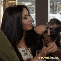 TOWIE cute dog cafe scream GIF