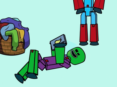 Laundry Day Lol GIF by Stikbot