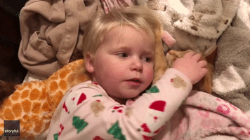 Toddler Demands Silence as Cat Takes Nap