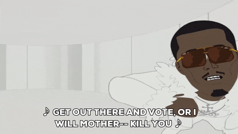 scared p. diddy GIF by South Park 