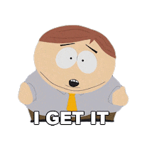 Oh I Get It Eric Cartman Sticker by South Park