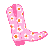 Cowboy Daisy Sticker