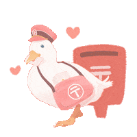 yayamekko duck marshmallow アヒル ポスト Sticker