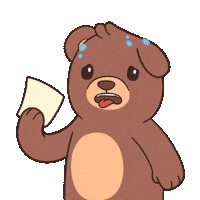 Sweating Teddy Bear Sticker by BEARISH
